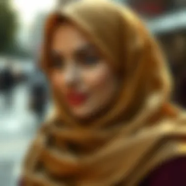 Stylish styling techniques for satin hijab