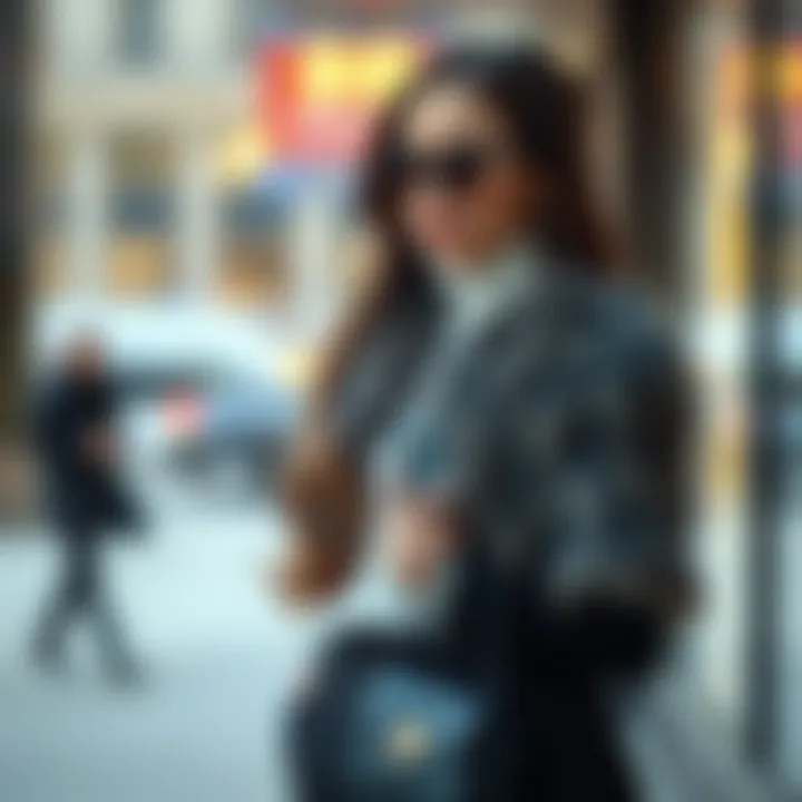 Fashionable outfit styled with a faux fur bolero jacket