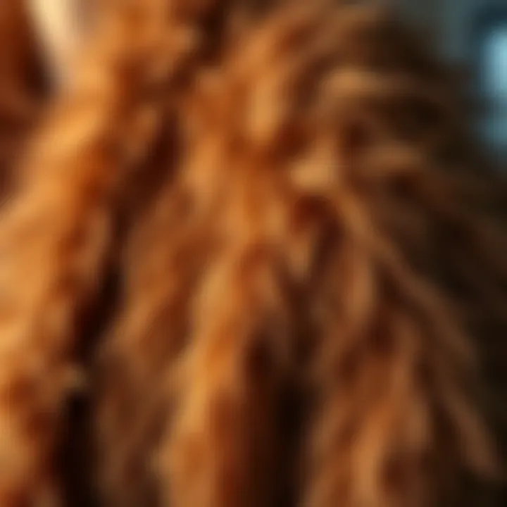 Close-up of the luxurious texture of faux fur fabric