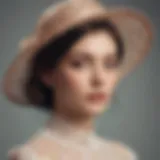 Vintage net hat adorned with intricate lace detailing