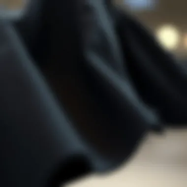 A close-up of the fabric of the morph dress, highlighting its unique texture and design.