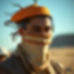 Innovative design of sun shield face covering showcasing UV protection