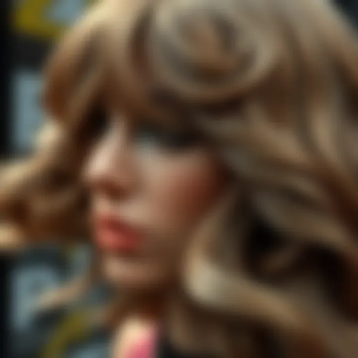 Artistry in 70s Wig Craftsmanship Close-up of a handcrafted 70s wig highlighting intricate details.