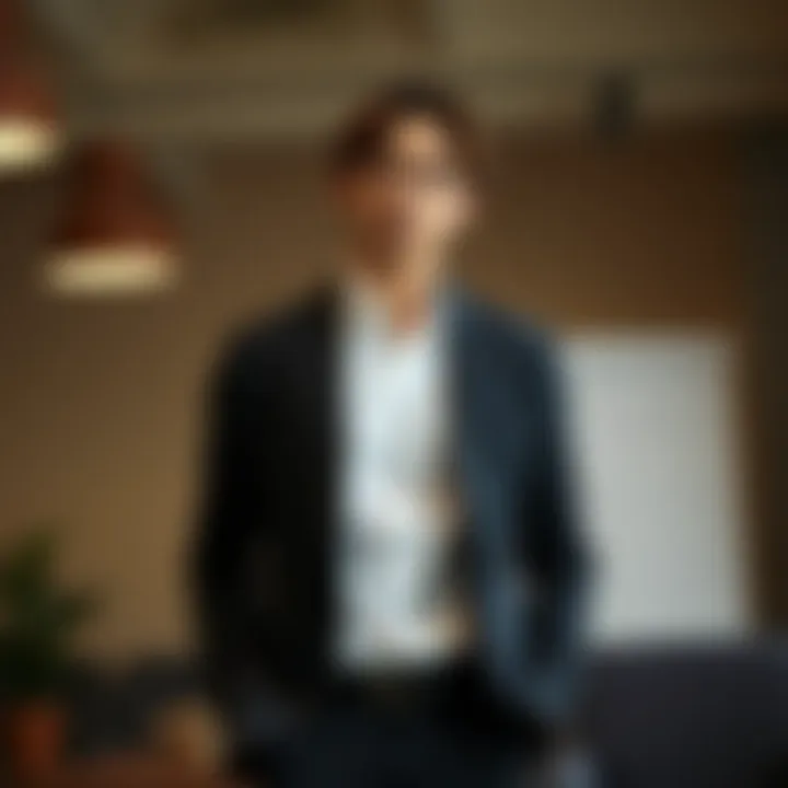 Unlined Blazer in Formal Context An unlined blazer showcased in a formal setting