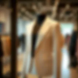 A stylish unlined blazer displayed on a mannequin