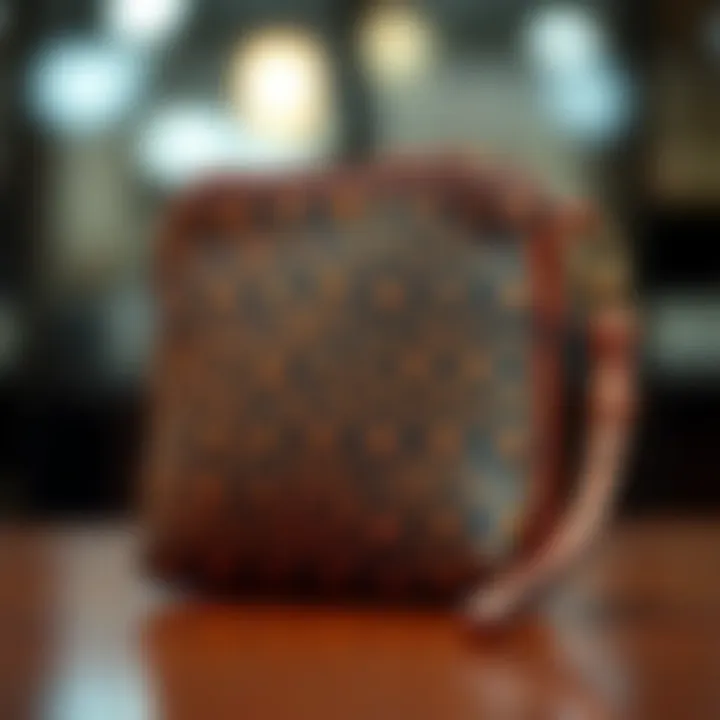 Artistry and Detail: The Intricate Designs of Wrist Pouch Bags A close-up of intricate designs on a wrist pouch bag
