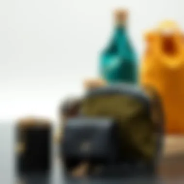 Diverse Materials: The Craftsmanship of Wrist Pouch Bags A collection of wrist pouch bags made from various materials