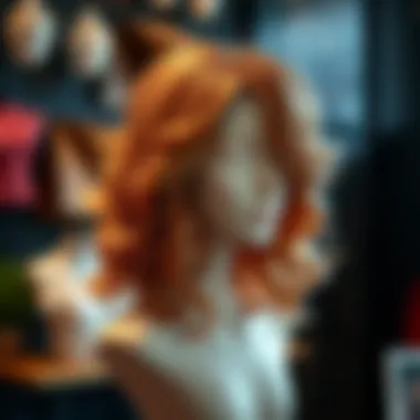 Creative Styling of the 613 28 Inch Wig Creative styling options for a 613 28 inch wig displayed on a mannequin