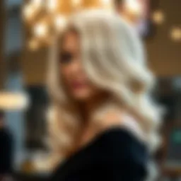 Elegant display of a 613 28 inch wig styled in waves