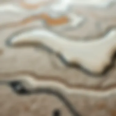 Close-up of Marble Pattern Area Rug Texture Close-up of marble pattern area rug texture