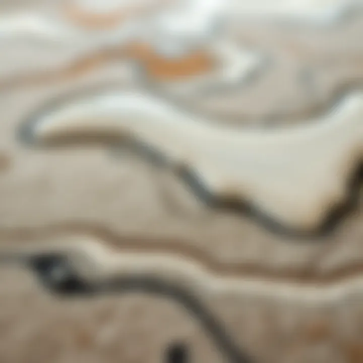 Close-up of Marble Pattern Area Rug Texture Close-up of marble pattern area rug texture