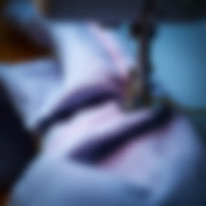 A sewing project showcasing precise stitching and the effective use of a thread ripper.