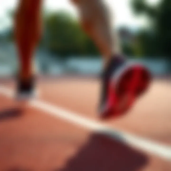 User testing Under Armour HOVR Infinite on a running track