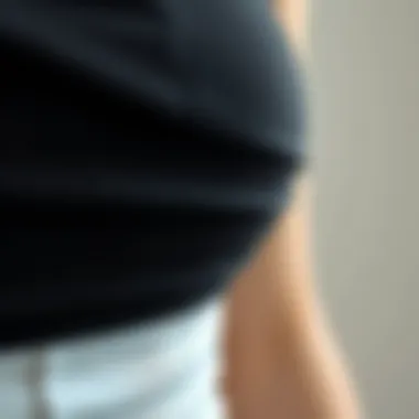 Close-up of fabric texture used in upper body shapers