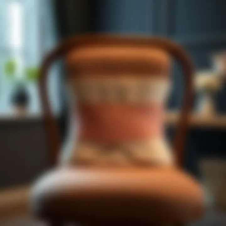 Elegant back support belt displayed on a chair