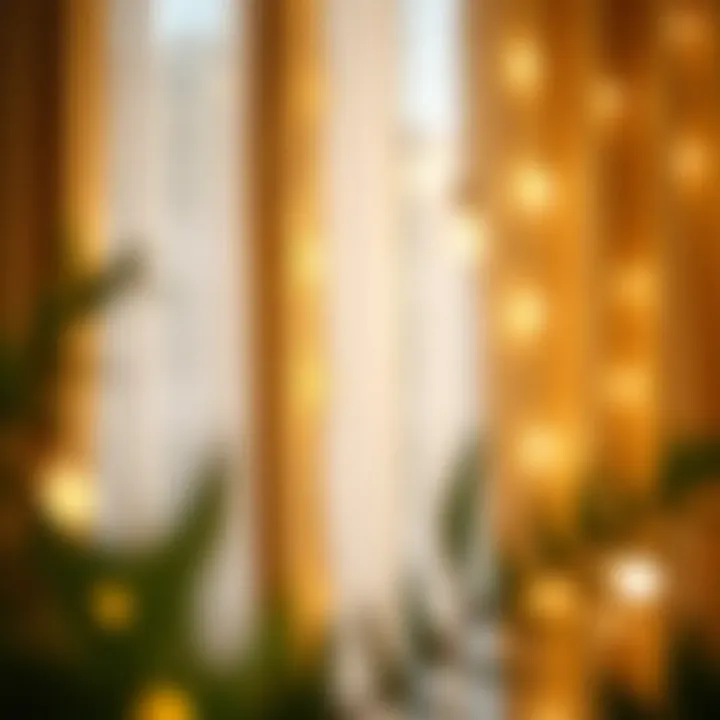 Close-up of various styles of string lights for curtains