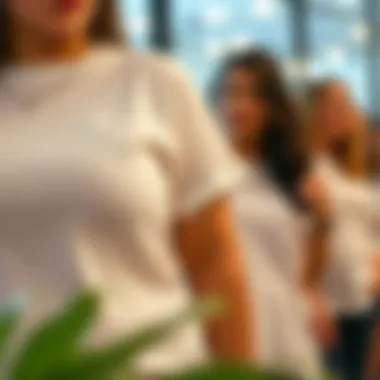 Exploring Design Variations in Plus Size White T-Shirts Close-up on design variations of plus size white t-shirts