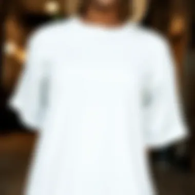 The Beauty of Fabric Textures in Plus Size White T-Shirts Elegant plus size white t-shirt showcasing unique fabric texture