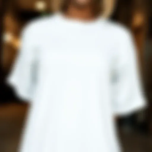 The Beauty of Fabric Textures in Plus Size White T-Shirts Elegant plus size white t-shirt showcasing unique fabric texture