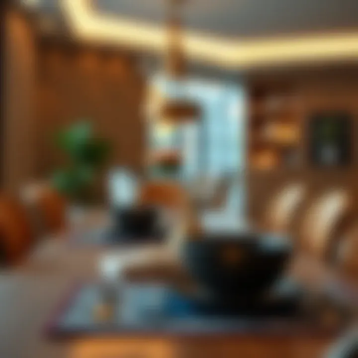 Artfully designed extra large placemats enhancing decor