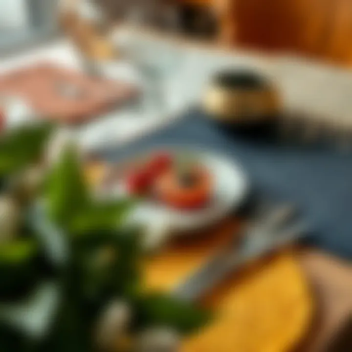 Variety of materials used for extra large placemats