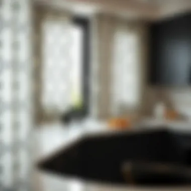 Elegant Geometric Patterns Elegant geometric patterns in kitchen curtains