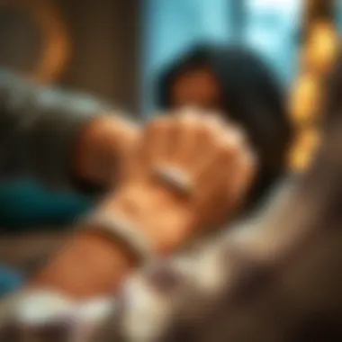 Heartfelt Gifting Moment A heartfelt moment of gifting a personalized bracelet