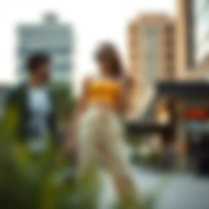 Chic High-Waisted Ensemble Stylish high-waisted pants paired with a chic crop top