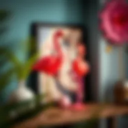 Charming flamingo-themed home decor items
