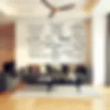 Elegant living room adorned with motivational quotes