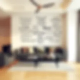 Elegant living room adorned with motivational quotes