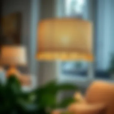 Eco-Friendly Design Options Lampshade slipcovers in natural materials demonstrating eco-friendly design