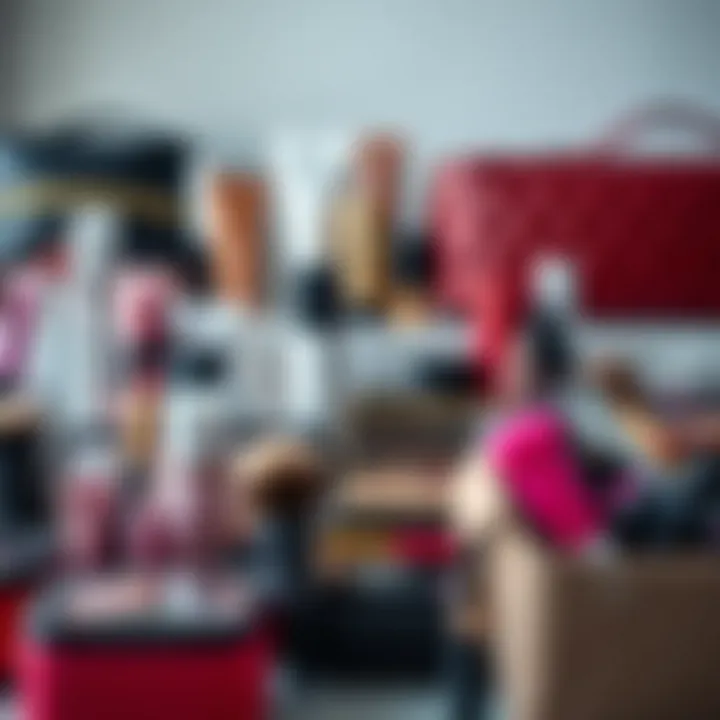 Diverse Makeup Organizers An array of makeup organizers with different designs and colors