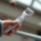 Elegant design of a manual lint remover showcasing its ergonomic handle and fine bristles.