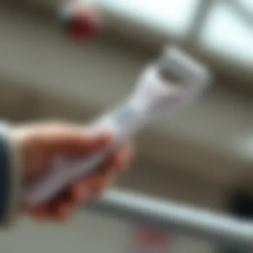 Elegant design of a manual lint remover showcasing its ergonomic handle and fine bristles.