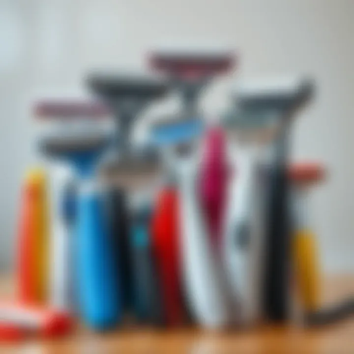 Diverse Types of Manual Lint Removers An array of various manual lint removers displayed together, representing different types and designs.