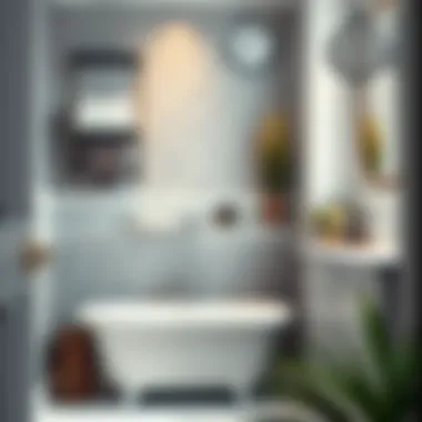 Elegant bathroom storage solution featuring an under-counter rack