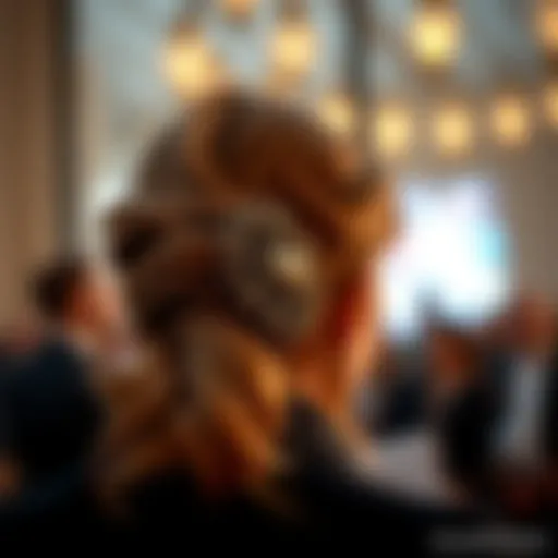 Elegant metal hair tie with intricate design