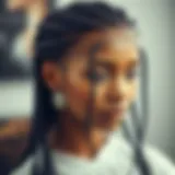 Intricate design of micro braid lace wig showcasing detailed craftsmanship