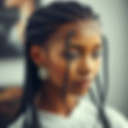 Intricate design of micro braid lace wig showcasing detailed craftsmanship