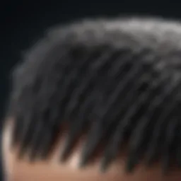 Close-up of a mini mascara wand showcasing its fine bristles.