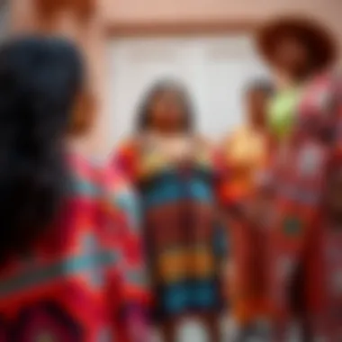 Colorful patterns and textures of plus size Mexican clothing collection