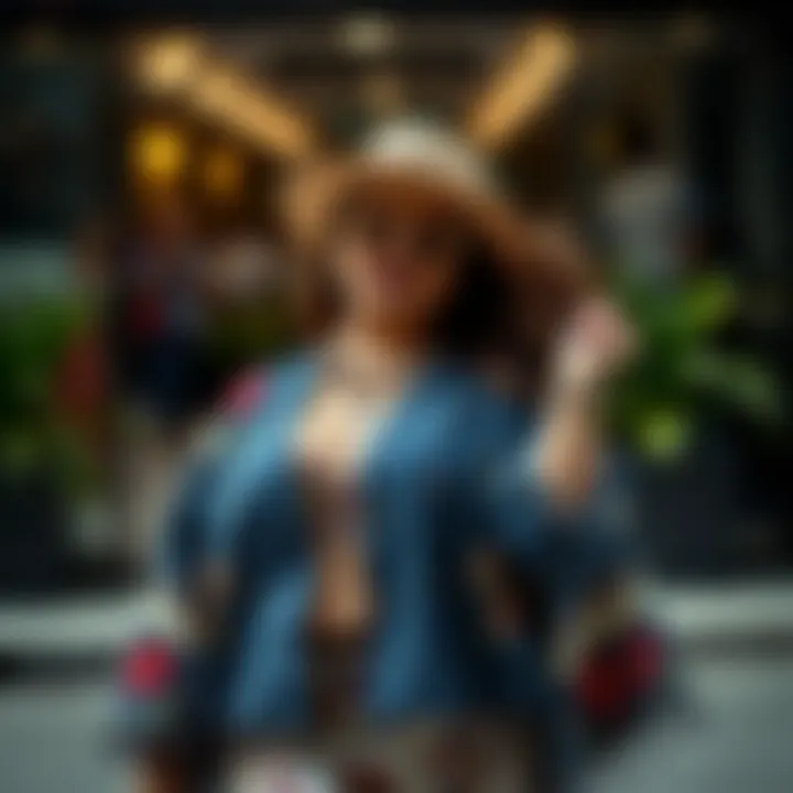 Styling tips for plus size individuals featuring fashionable accessories