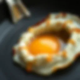 Intricate design of a nonstick egg ring highlighting its material