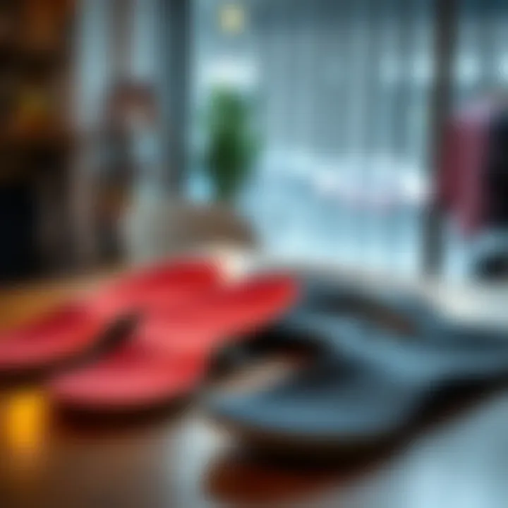 Exploring Various Types of Shoe Insoles Different types of shoe insoles arranged on a table