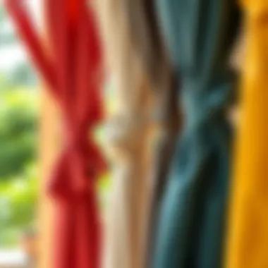 Variety of Outdoor Curtain Tie Designs in Detail Detailed view of various outdoor curtain tie designs