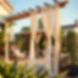 Elegant outdoor curtain ties enhancing a patio