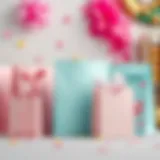 Elegant pastel paper gift bags showcasing various designs