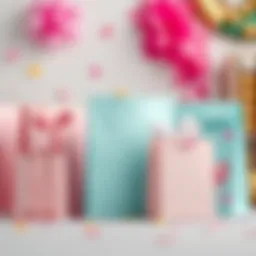 Elegant pastel paper gift bags showcasing various designs