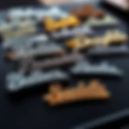 Elegant display of personalized name barrettes showcasing various designs